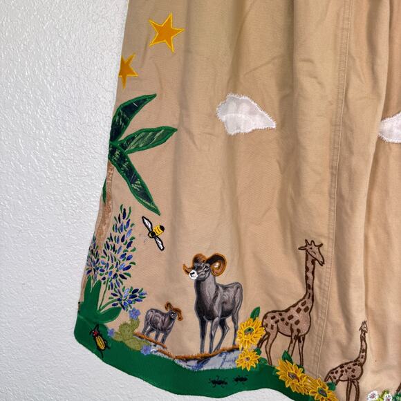 Vintage Noahs Ark Skirt Womens 14 Animals Teacher Bible Art to Wear Handmade - Picture 7 of 16